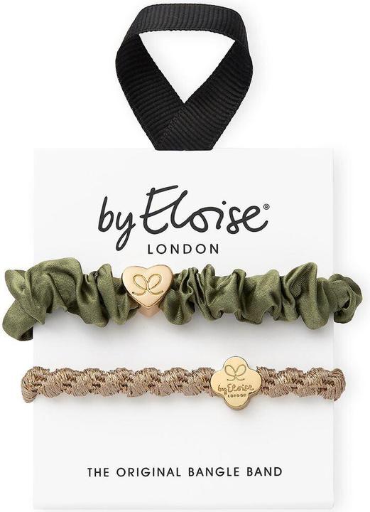 Immagine prodotto By Eloise London Bangle Set Gold & Olive (Elastico per capelli)