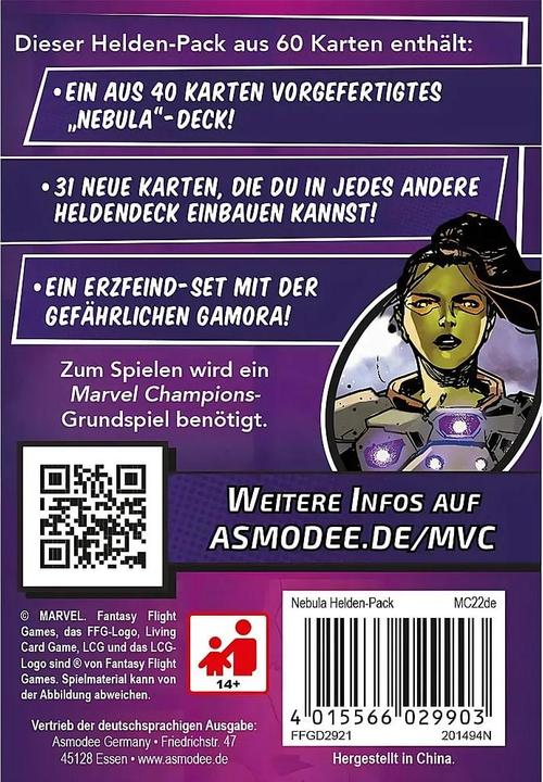 Actual product image FFG FFGD2921 - Nebula: Marvel Champions: Das Kartenspiel, 14 Jahren (DE-Erweiterung) (German, 1 - 4 Players)