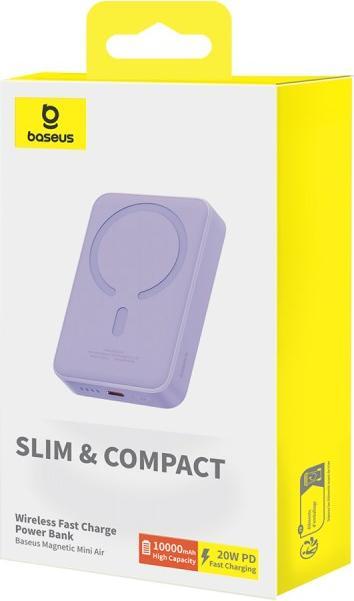 Produktbild Baseus Magnetic Mini Air Powerbank 10000mAh 20W (purple) (10000 mAh, 20 W, 37 Wh)