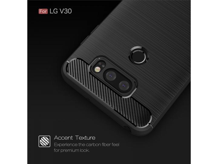 Produktbild Screenguard LG V30 Hülle Carbon Brushed Soft TPU (LG V30)