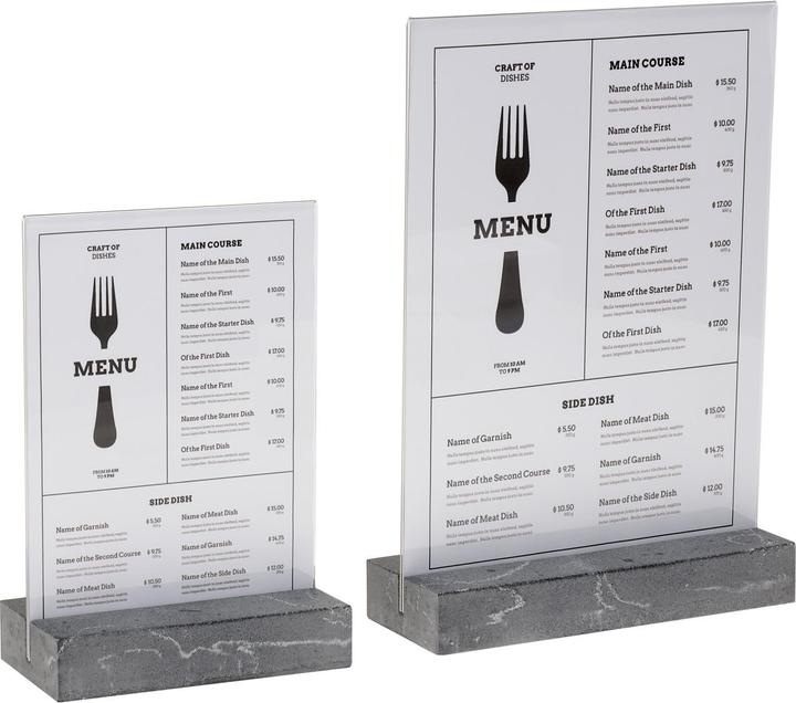 Produktbild Europel Tischaufsteller, DIN A5 hoch, Polystone anthrazit (A5)