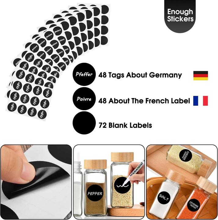 Actual product image Twbest Gewürzgläser-Set (0.12 l)