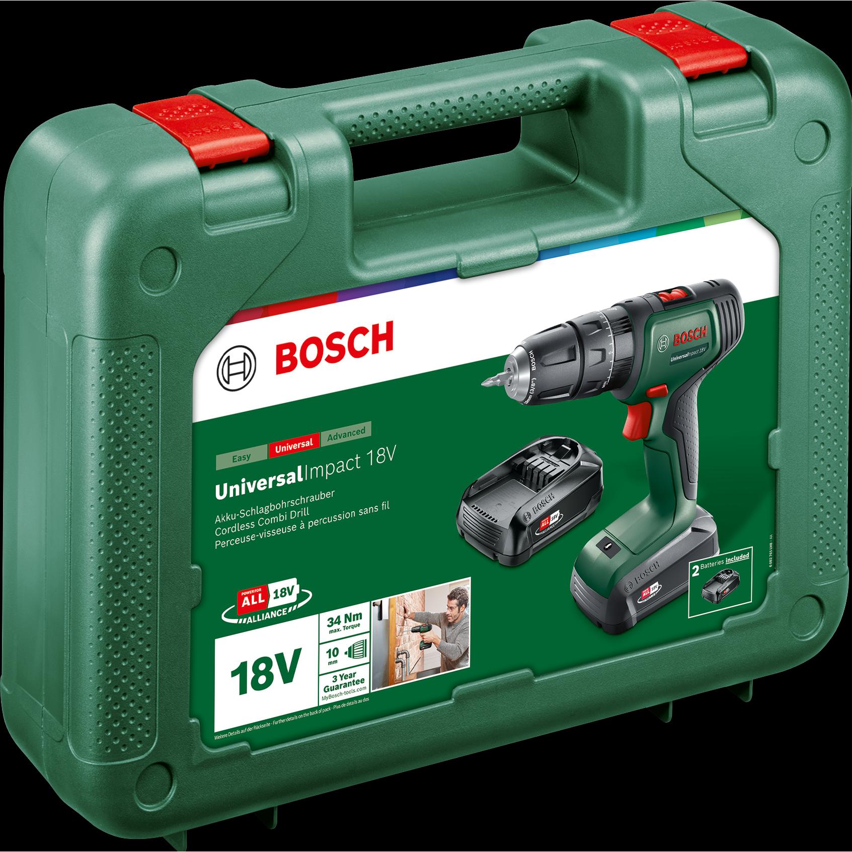 Bosch Home & Garden, Bohrmaschine + Akkuschrauber, UniversalImpact 18V (Akkubetrieb)