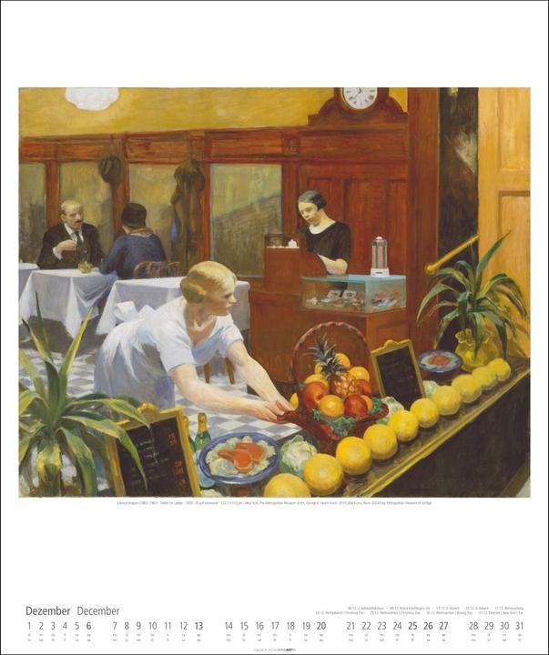 Produktbild Edward Hopper Kalender 2026 (46 x 55 cm)