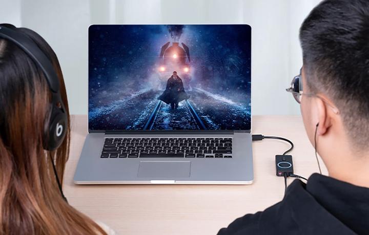 Actual product image Vention External USB 2.0 audio card CDRBF 1m (black) (USB)