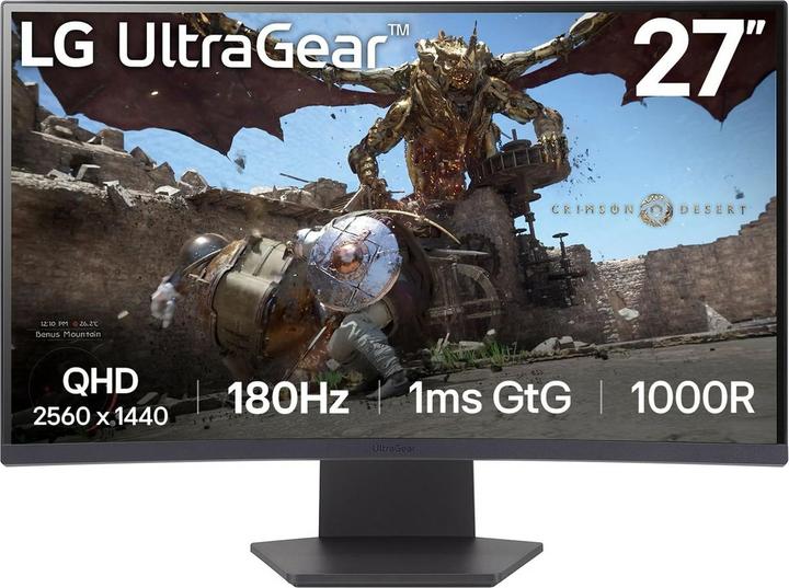 LG Dis 27 27GS60QC-B Consumer Ultragear (2560 x 1440 Pixel, 27")