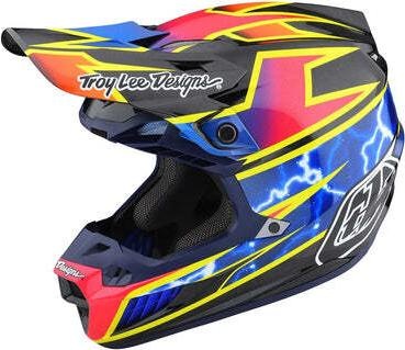 Troy Lee Designs SE5 ECE Carbon MIPS Helmet, Lightning, black (61 cm)