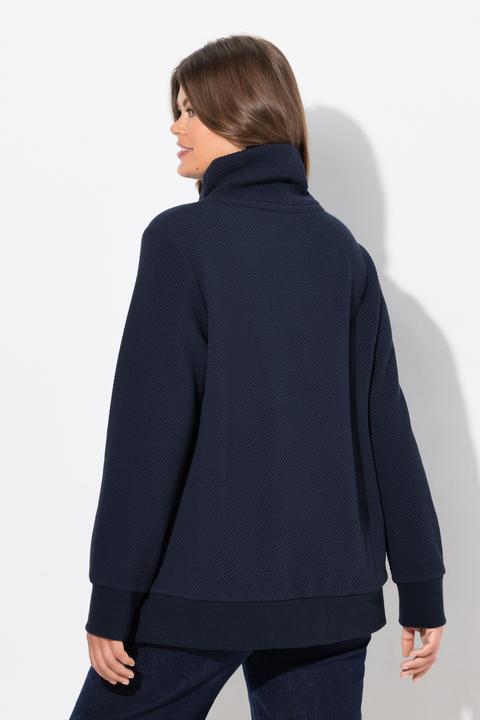 Immagine prodotto Laurasøn Pullover di felpa con collo alto, maniche lunghe e jacquard (44, 46)