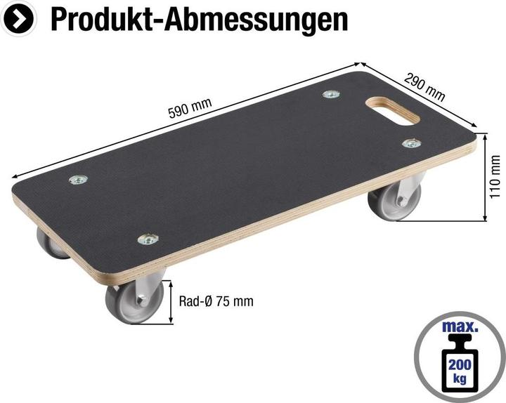 Produktbild Metafranc Transportroller (200 kg)