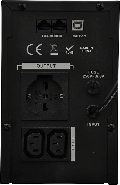 Actual product image Mediacom M-UPS1301D uninterruptible power supply (UPS) Line-interactive 1.3 kVA 720 W 3 socket(s) AC (1300 VA, 720 W, Line-interactive UPS)