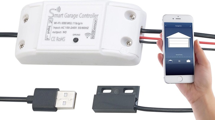 Produktbild VisorTech WLAN-Garagentor-Steuerung mit App (Türknopf)