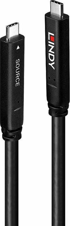 Actual product image Lindy 10m USB 3.2 Gen 2 & DP 1.4 Type C Hybrid Cable (10 m, USB 3.2 Gen 1, 60 W)