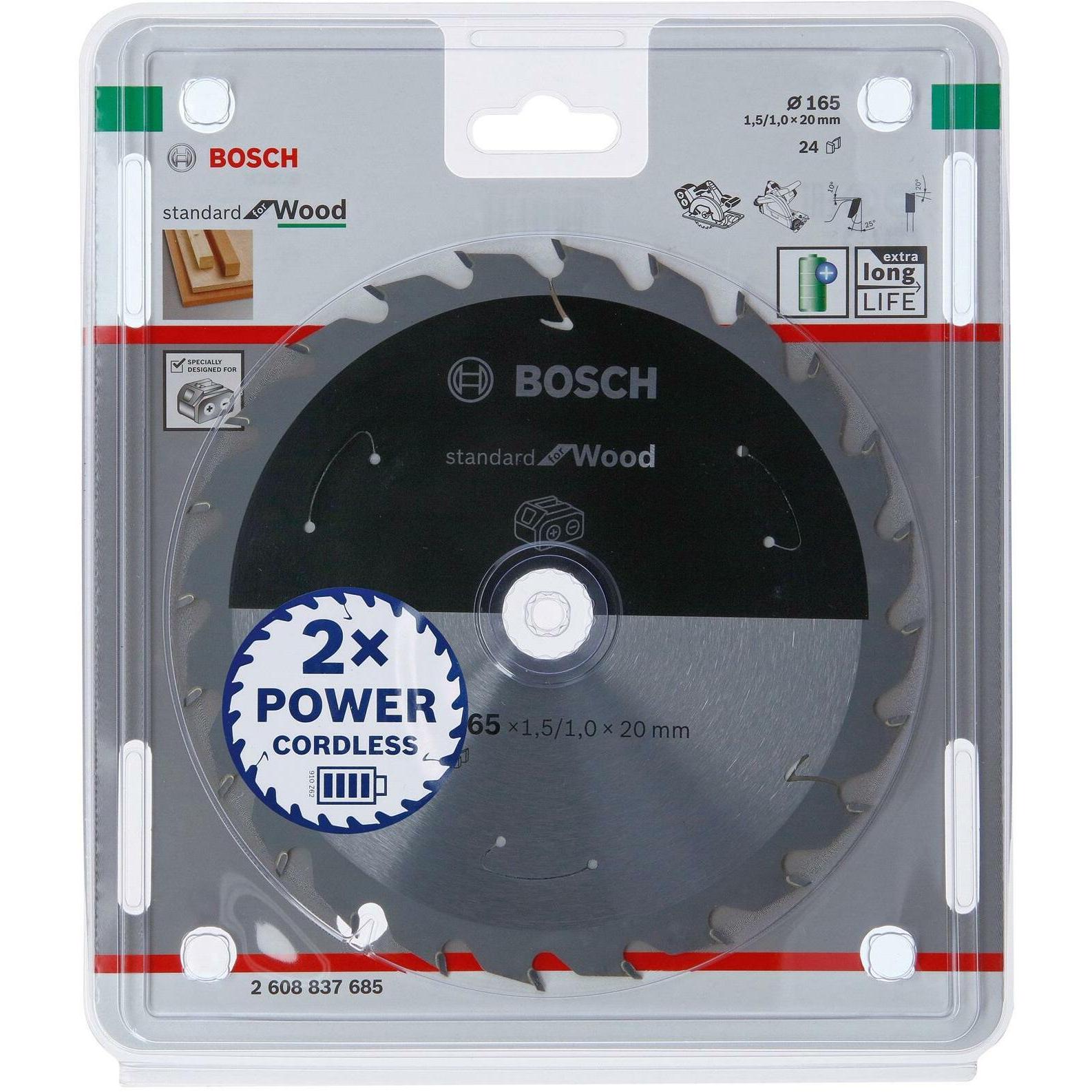 Thumbnail - Bosch Professional Zubehör, Sägeblatt, PRO Wood cordless Kreissägeblatt, 165 x 1,5 x 20 mm
