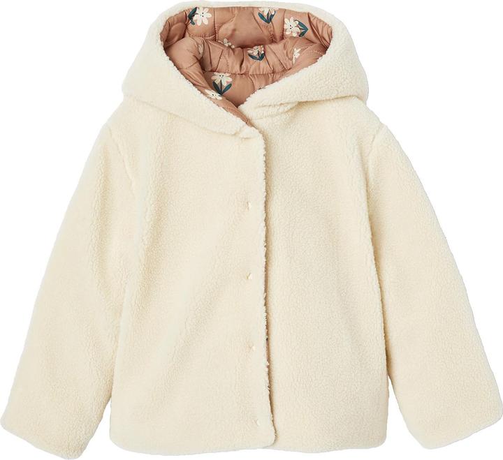 Actual product image Vertbaudet Wendbare Mädchen Kapuzen-Steppjacke mit Teddyfleece, Wattierung Recycling-Polyester (134)