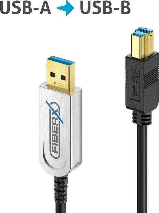 Produktbild Purelink FiberX Serie - USB 3.1 Glasfaser Kabel - USB-A USB-B - 40m (40 m, USB 3.1, 4.50 W)