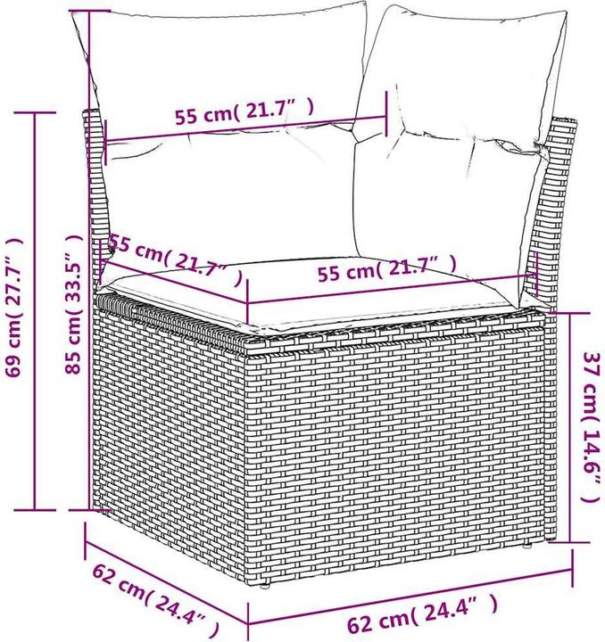 Produktbild vidaXL Garten Sofagarnitur