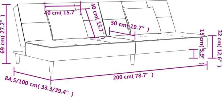 Produktbild vidaXL Schlafsofa