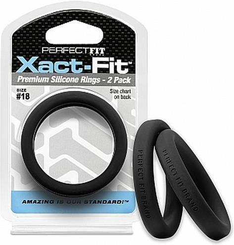 Actual product image PerfectFitBrand #18 Xact-Fit Cockring 2-Pack (4.60 cm)