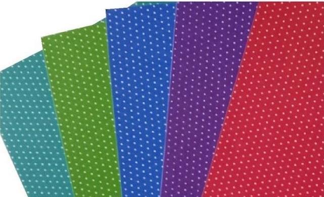 DKD Home Decor Doppelseitiger Karton mit Punkten 300g 24x34cm 5 Blatt MIX (300 g/m²)