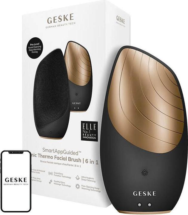 Immagine prodotto Konjac Sponge Soniczna szczoteczka termiczna do twarzy 6w1 Geske z Aplikacją (szary)