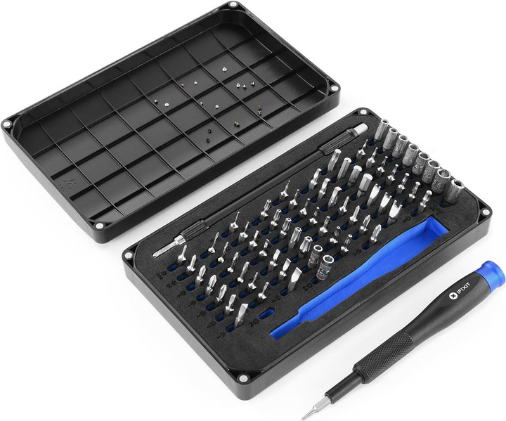Produktbild iFixit Mako Precision Bit Set (1, 2, PH00, TR6, 0.9 mm, TR9, T3, P6, TR8, PH2, 5.5 mm, Y0, 1.5mm, 0.7 mm, 1.3 mm, PH1, P5, T TR 20, PH0000, T2, PH0, 3 mm, Y 000, 5 mm, Y 1, T TR 25, J 1, Y 00, 2.5 mm, 1mm, J 000, 3.5 mm, 4.5 mm, T TR 15, 2 mm, T5, J 00, TR7, T TR 10, J 0, T4, P2, 4 mm)