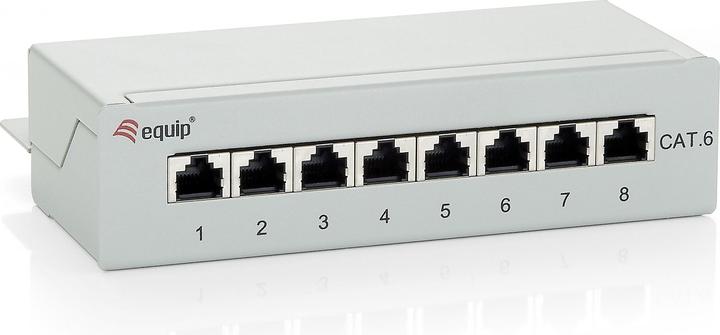 Produktbild equip Patchpanel: 8 Port, 1HE, grau