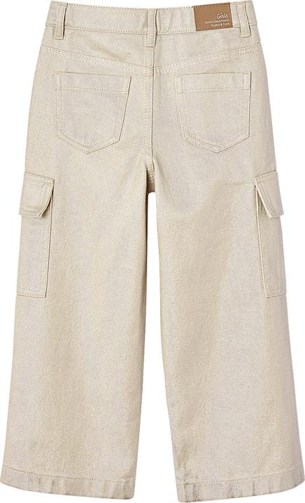 Actual product image Vertbaudet Weite Mädchen Cargohose mit Glanzeffekt (128)