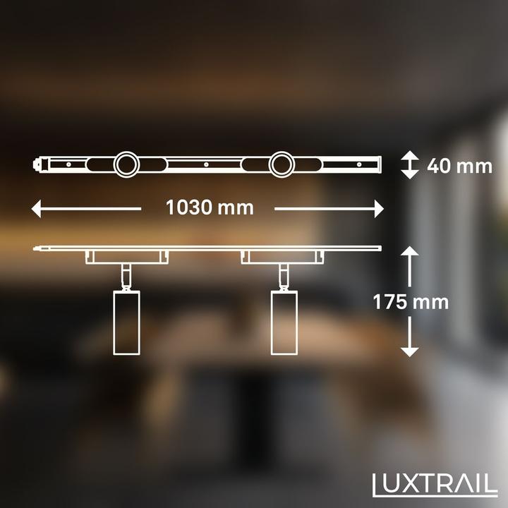 Produktbild Briloner LUXTRAIL NV Schienensystem - Erweiterungs-Set, Schwarz, 2x LED / 5W (450 lm)