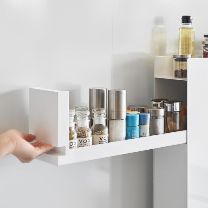 Actual product image Yamazaki 2-tier spice rack with drawers TOWER (50 x 12.50 x 52.50 cm)