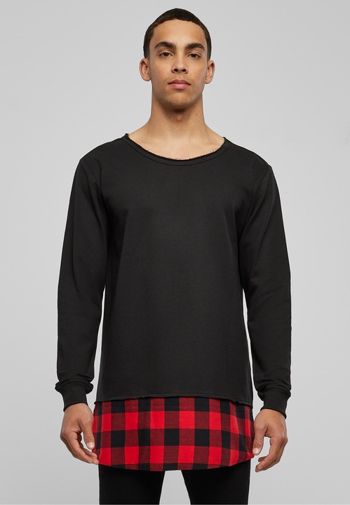 Actual product image Urban Classics Long Flanell Bottom Open Edge Crewneck (XL)