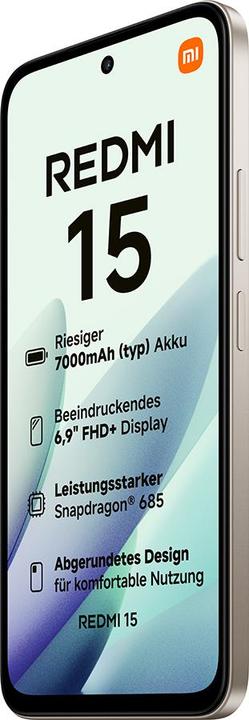 Actual product image Xiaomi Redmi 15 4G (256 GB, Titan Gray, 6.90", Hybrid Dual SIM, 4G)