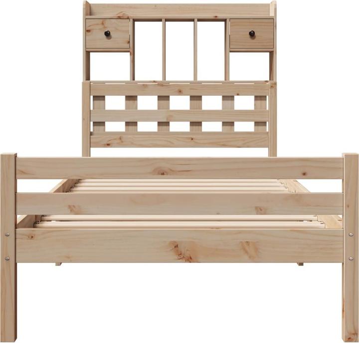 Image du produit vidaXL Lit en bois massif Lit double Cadre de lit 140x190cm en pin (140 x 190 cm)