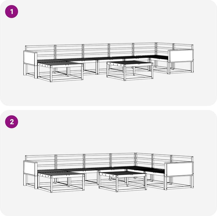 Produktbild vidaXL Outdoor-Sofa