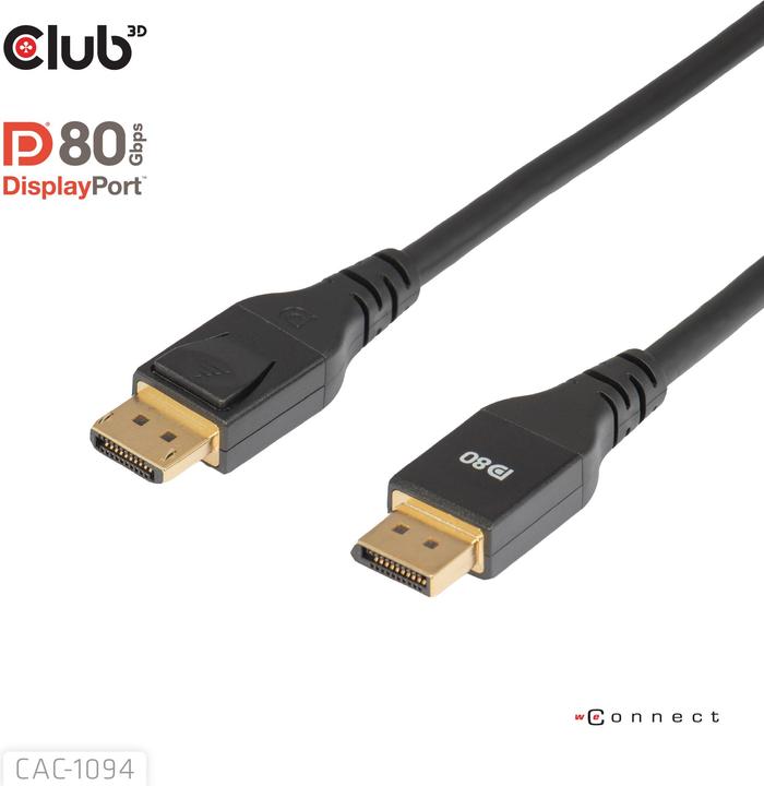 Actual product image Club 3D Club3D DP-Kabel 2.1 DP80 zertifiziert 2m 10K/8K/4K St/St retail (2 m, DisplayPort)
