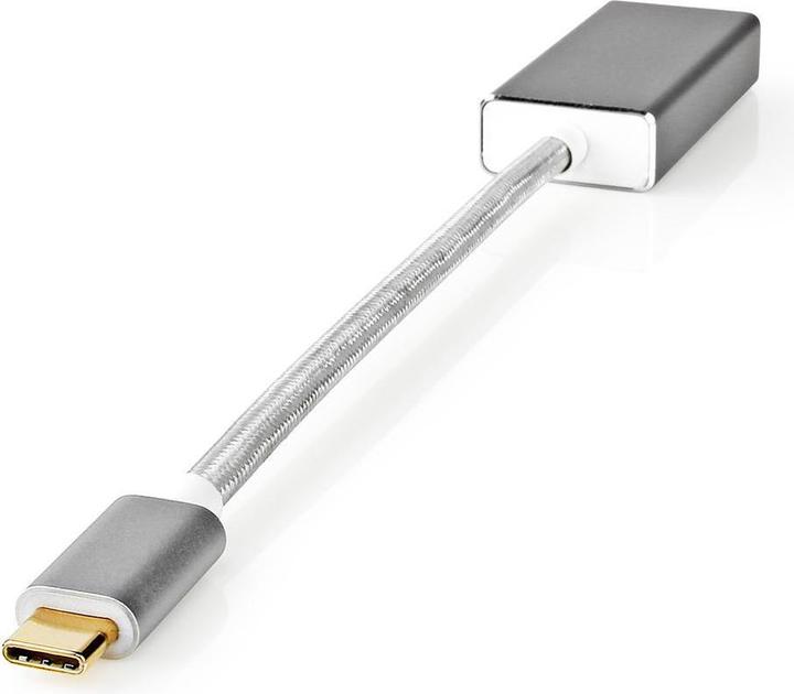 Image du produit Nedis Adaptateur USB USB 3.2 Gen 1 USB-C mâle DisplayPort 0.20 m rond Plaqué or Tressé/Nylon Sil (USB-C, 20 cm)
