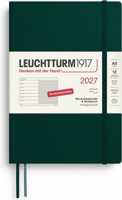 Produktbild Leuchtturm1917 Wochenkalender&NotizbuchMediumA5ForestGreen2027 (A5, 1 Woche / 1 Seite)