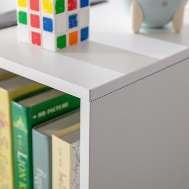 Produktbild Homcom Kinderregal MDF, Polyester Grau+Weiss (30 x 103 x 62 cm)