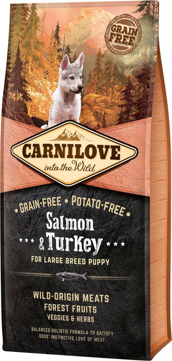 Carnilove Puppy Large Breed - Salmon & Turkey (Puppy + kitten, 1 pcs., 12000 g)