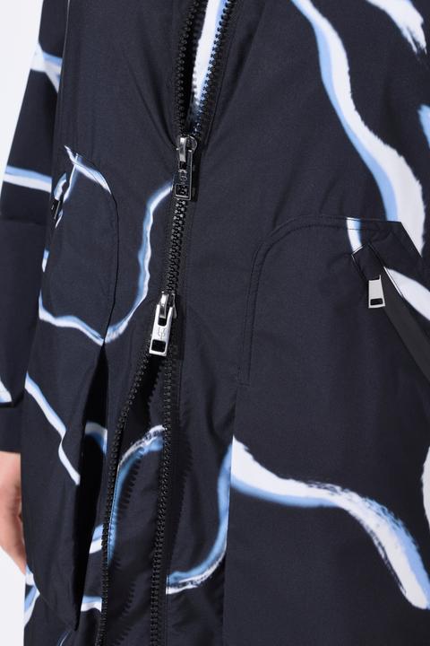 Actual product image Ulla Popken Wave Print Rain Coat (58)
