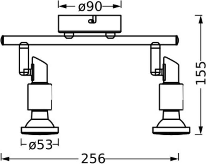 Actual product image Osram LED SPOT BLACK 2 X 3.4W 927 DIM (460 lm, GU10)