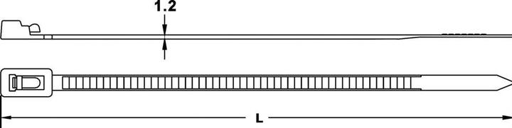 Produktbild Tru Components 1592878 TC-HV250S203 Kabelbinder 250 mm 4.50 mm Natur Lösbar 100 (Kunststoffkabelbinder, 250 mm, 100 Stk.)
