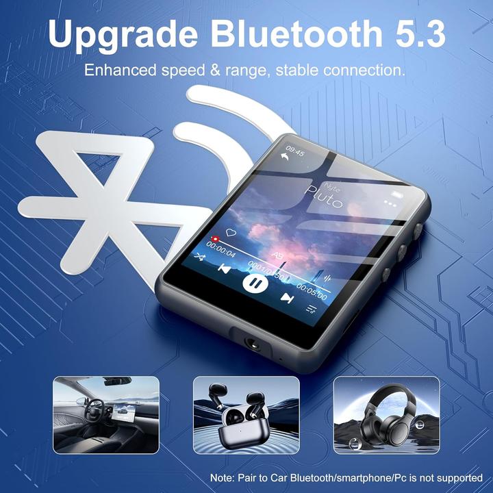 Image du produit Swofy MP3-Player mit Bluetooth 5.3 und Touchscreen (128 Go)