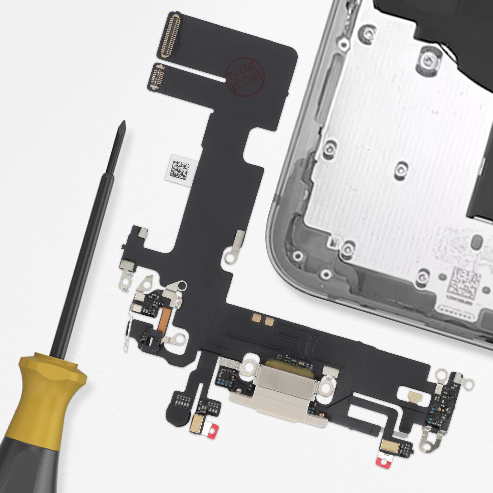 Thumbnail - Clappio Ladeanschluss Ersatzteil, Lightning Stecker, Mobilgerät Ersatzteile, Weiss