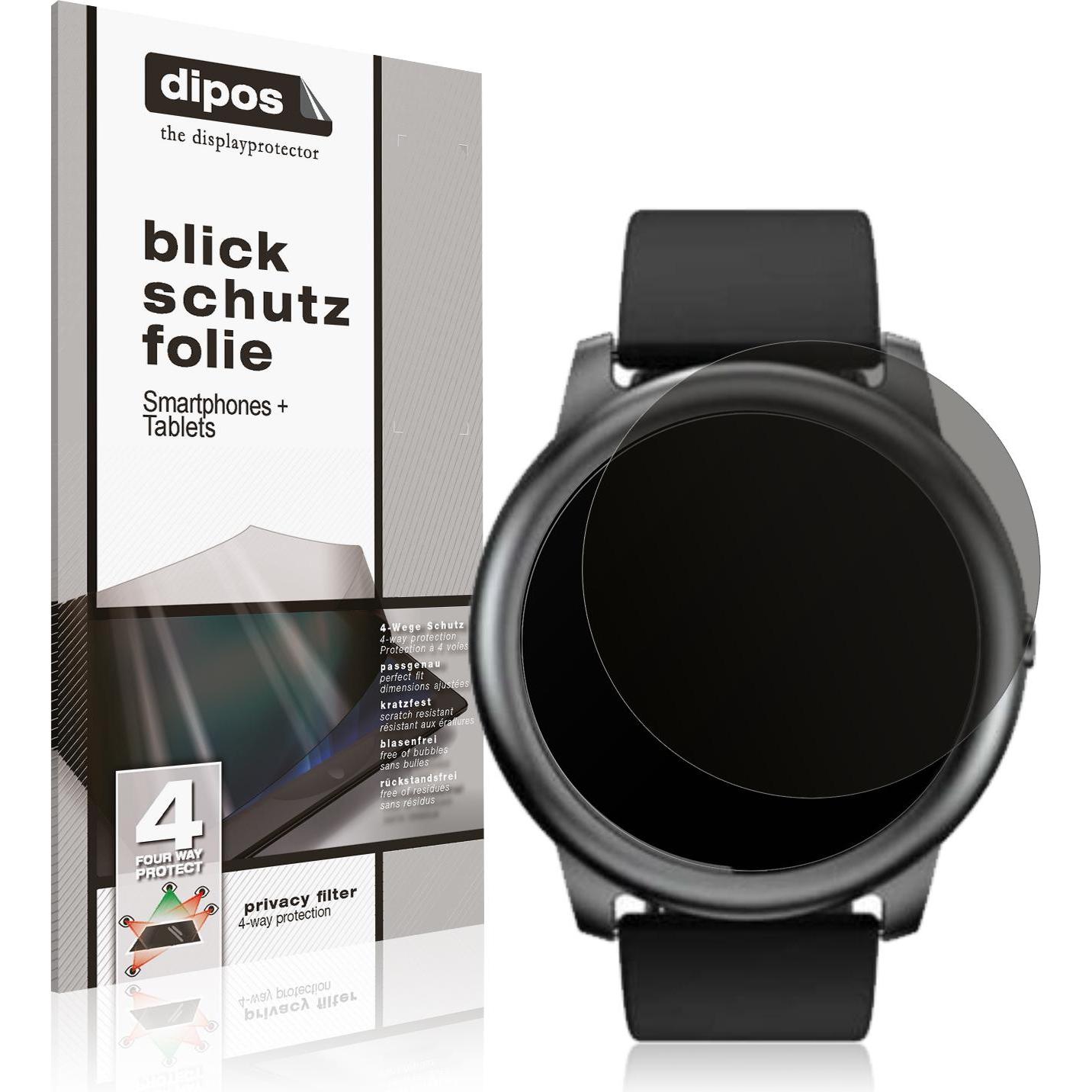 Dipos Blickschutzfolie 4-Way Privacy, Smartwatch Schutzfolie, Transparent