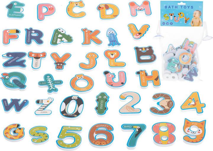 Actual product image Ikonka Foam bath toy with letters and numbers