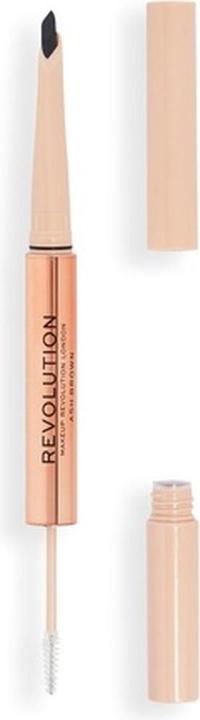 Makeup Revolution Fluffy Brow Filter Duo Brow Pencil und Eyebrow Gel Ash Brown (Ash Brown)