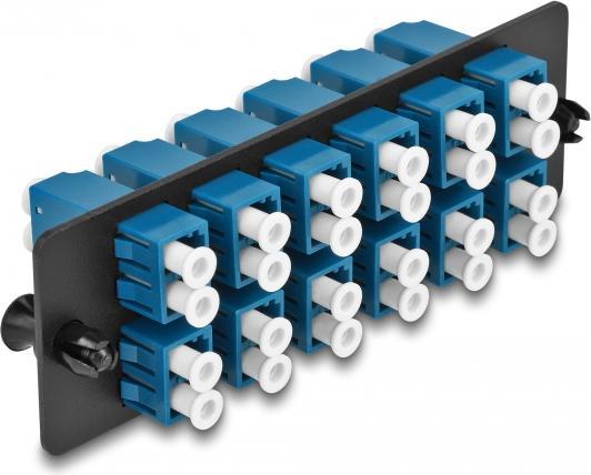 Produktbild Delock LWL Adapter Panel LC Duplex UPC 12 Port blau (UTP, CAT6, 0.11 m)