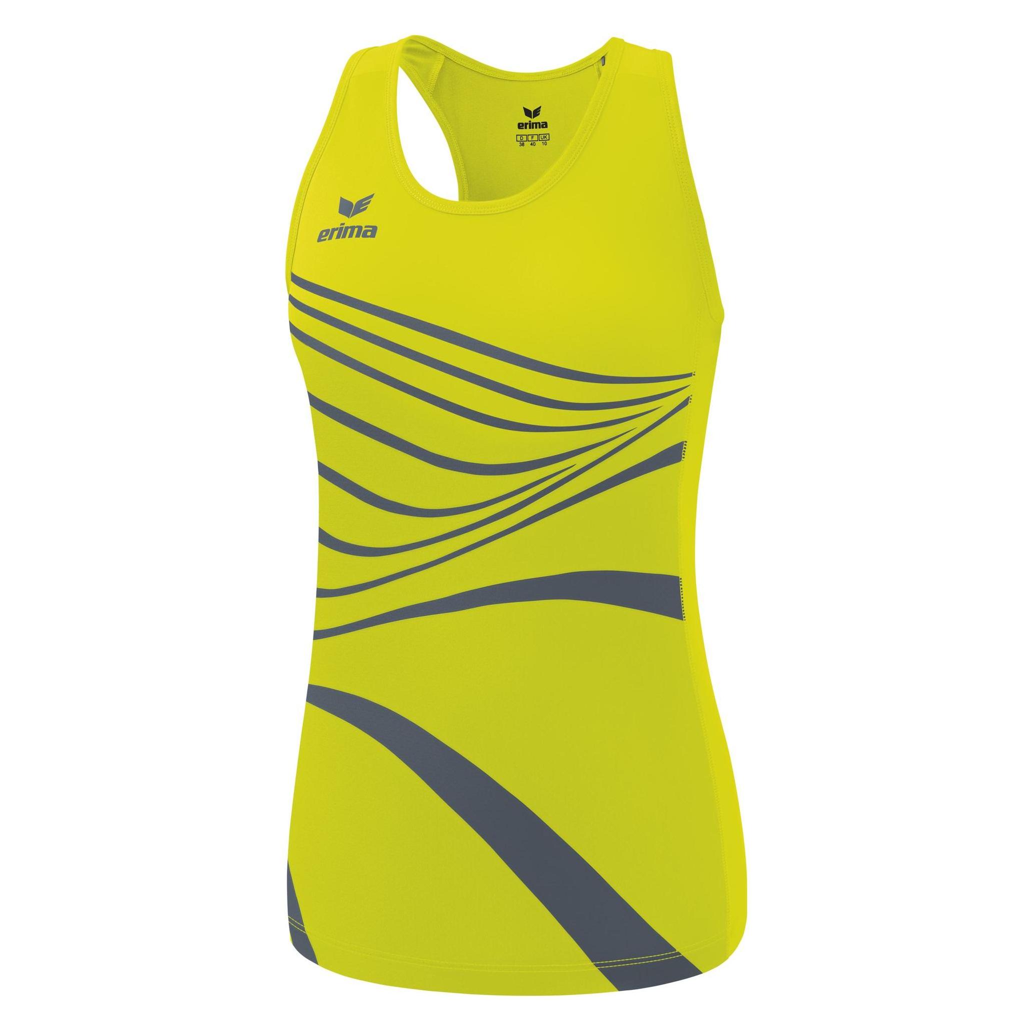 Erima, Damen, Sportshirt, Racing Singlet (38), Gelb, 38