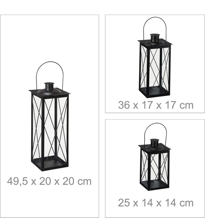 Actual product image Relaxdays 3pcs lantern set