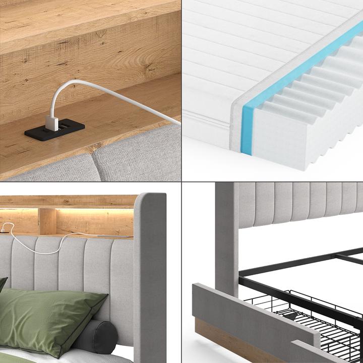 Actual product image VitaliSpa Nura with mattress (160 x 200 cm)